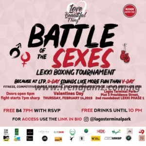 Event: This Valentine: Lagos Terminal Park Brings “Battle Of The Sexes” To Lekki For The First Time.