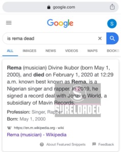 Rema is not dead