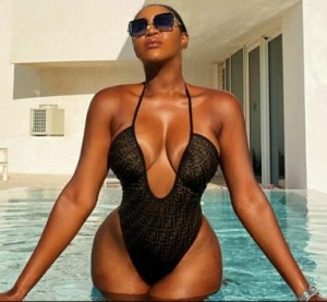 Nigerian model, Idia Aisien flaunts her curves in sexy swimwear photos