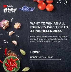 Afrochella celebrates World Jollof Day with YouTube #JollofLove video challenge