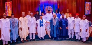 Buhari Meets APC Governors In Aso Villa